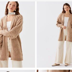 Oversized Chunky Camel Cardigan